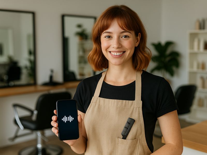 Friseursalon mit Telefonassistent